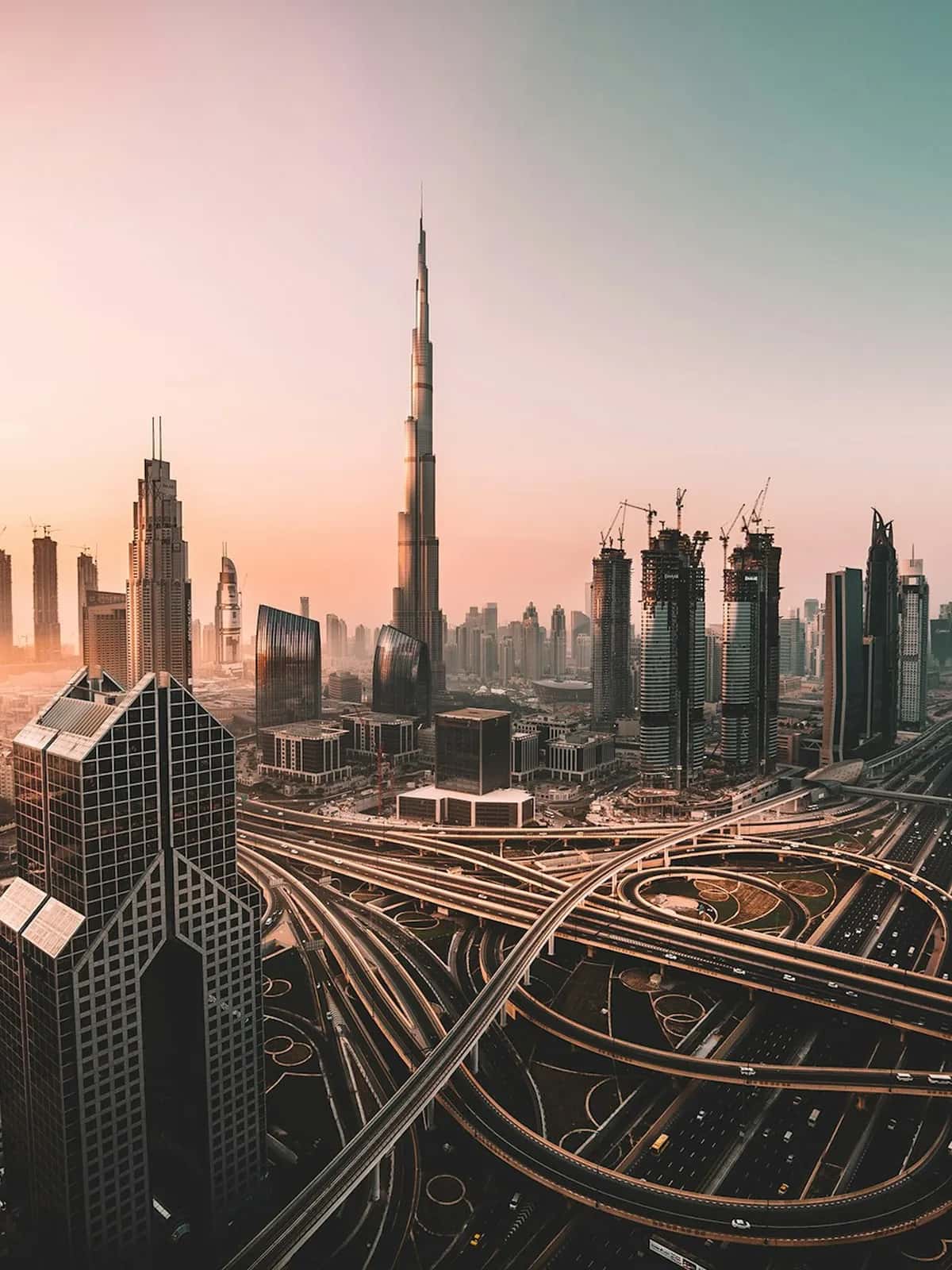 Dubai skyline at dusk