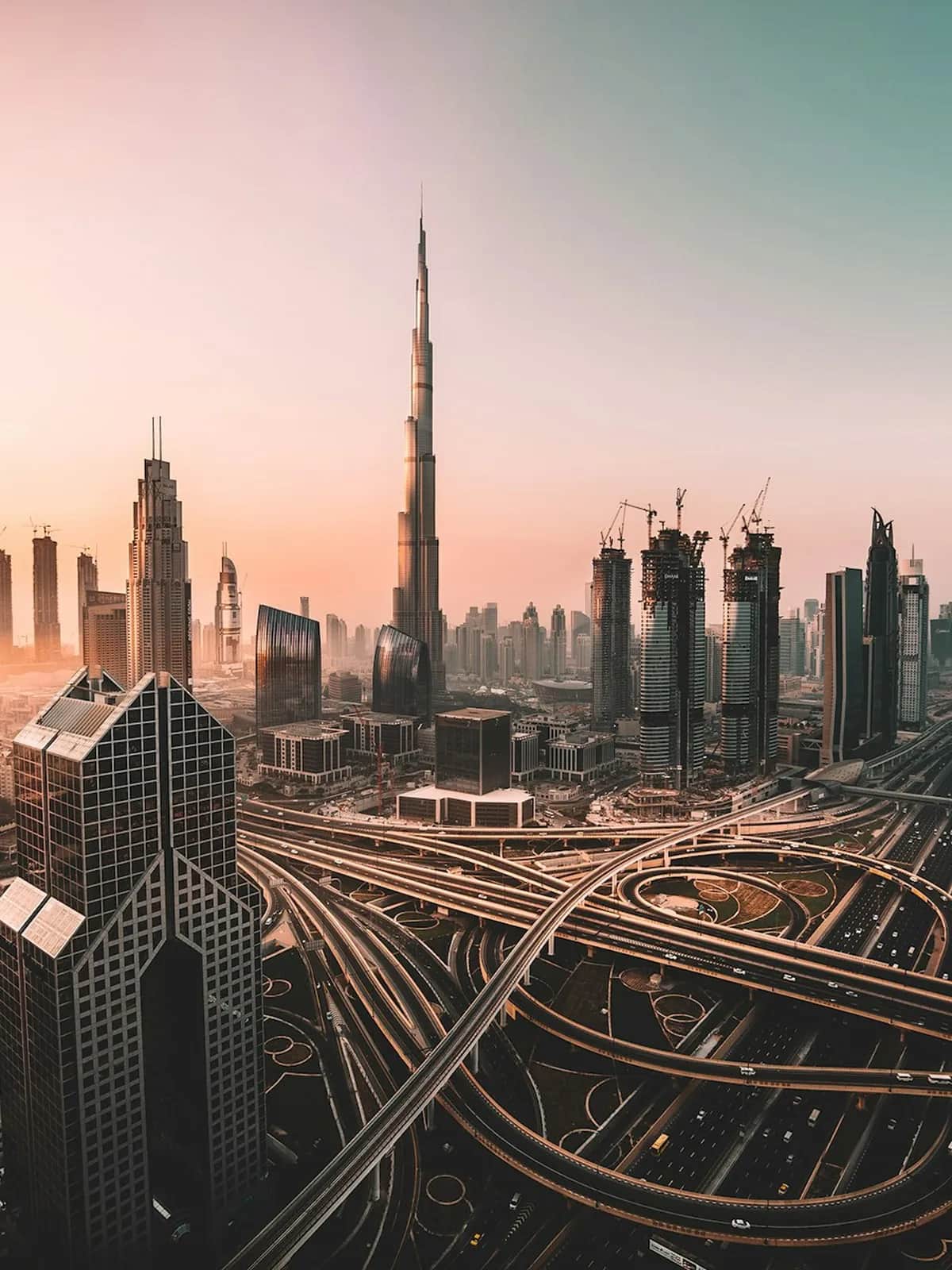 Dubai skyline at dusk